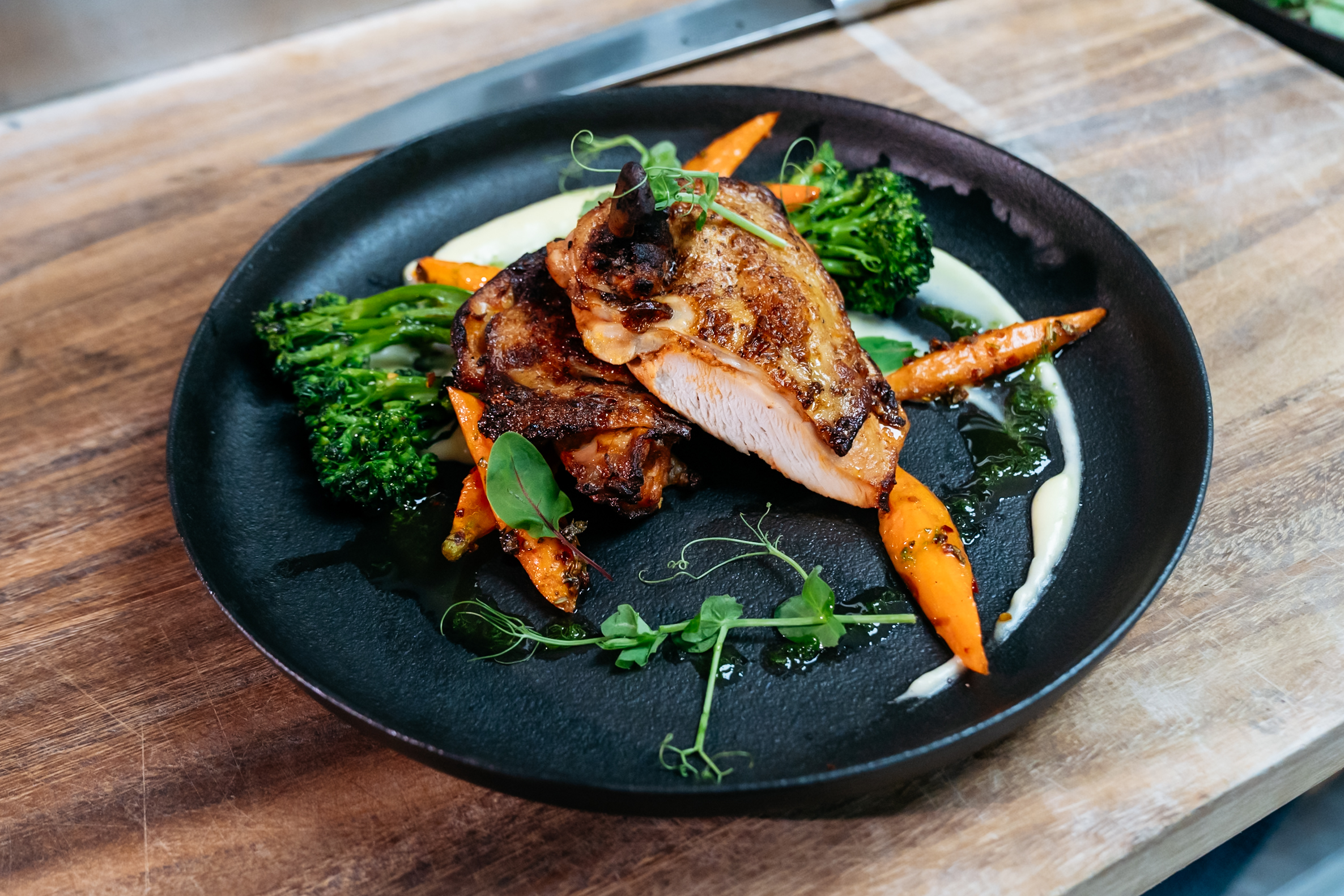 chicken and carrots entree