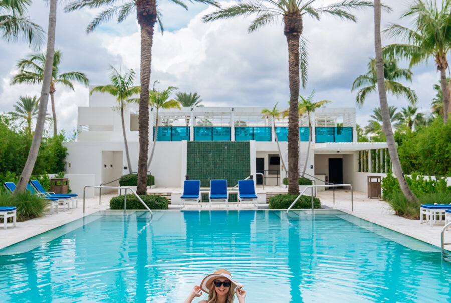 Outdoor pool beach resort palm beach