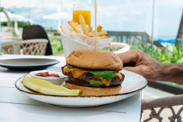 Burger and fries