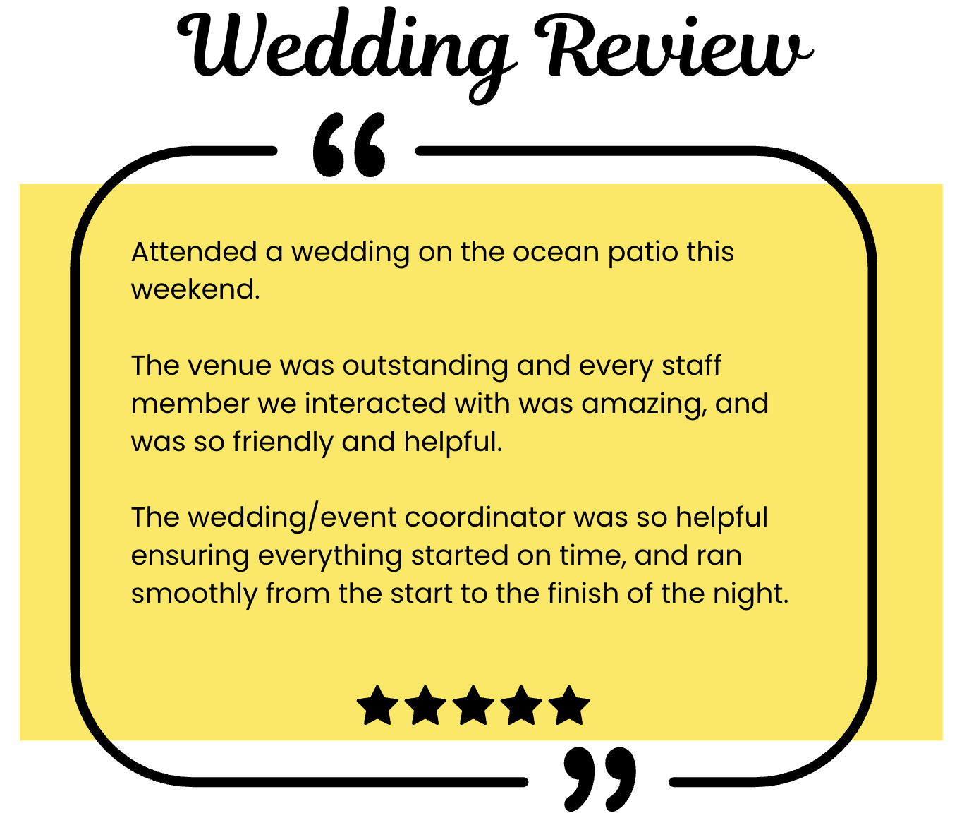 wedding review